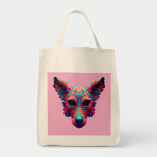 Psychedelisk Bästa Vän - Hund Design T-shirt Tygkasse