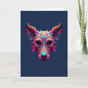 Psychedelisk bästa vän - Hunddesign T-shirt Kort