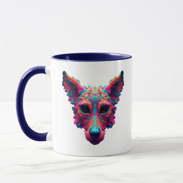 Psychedelisk bästa vän - Hunddesign T-shirt Mugg (Vänster)