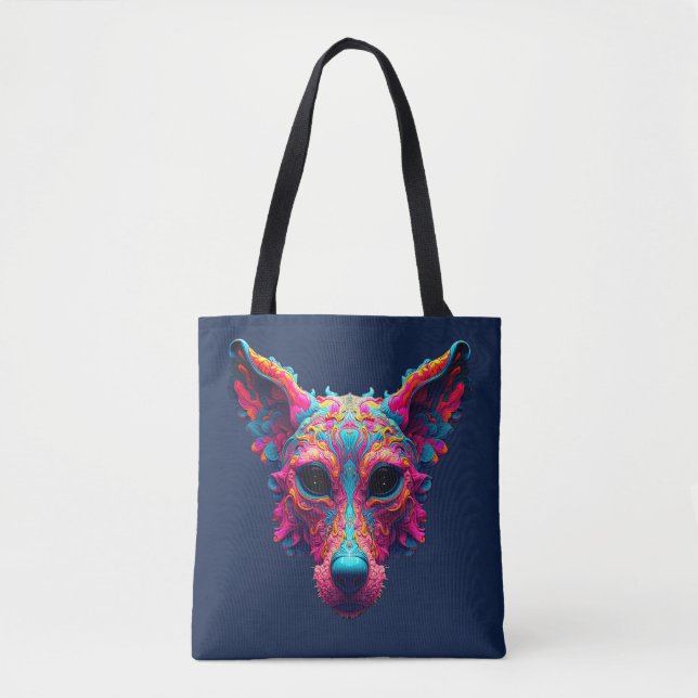 Psychedelisk bästa vän - Hunddesign T-shirt Tygkasse (Framsida)