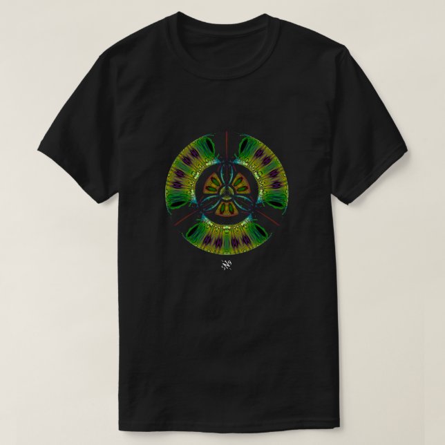Psychedelisk biosymbol (eller vad du nu ser) t-shirt (Design framsida)