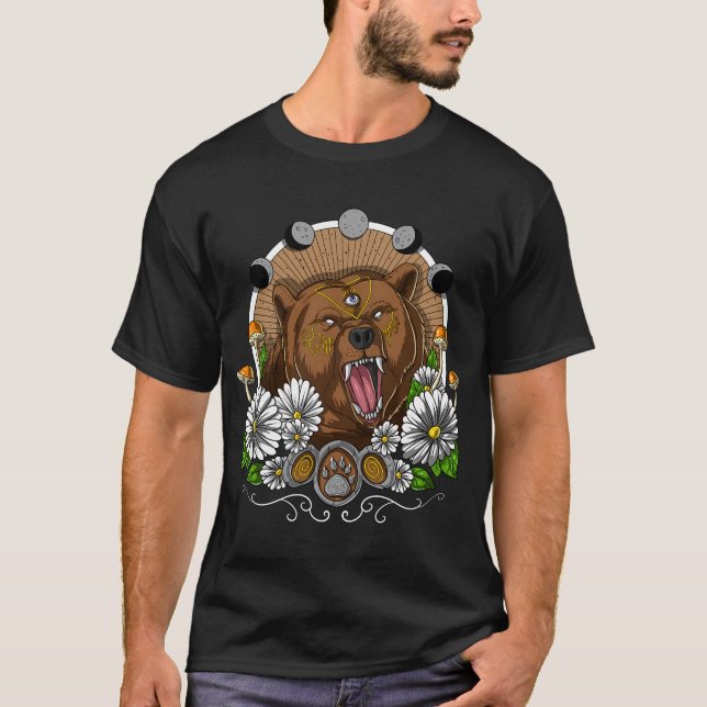 Psychedelisk björn t shirt (Framsida)