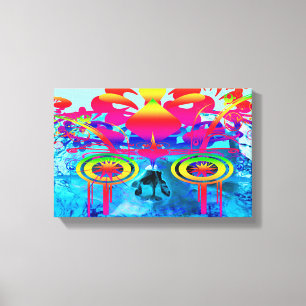 Psychedelisk Dödskalle Canvastryck