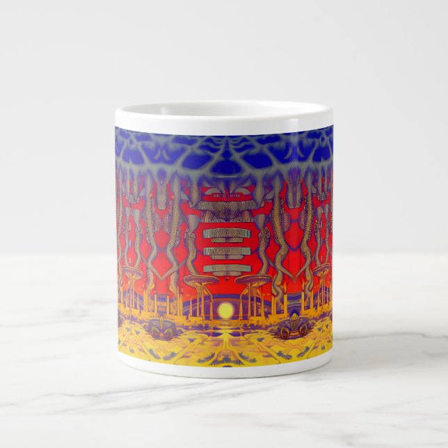 Psychedelisk Drömvärld Jumbo Mugg (Framsidan)