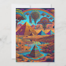Psychedelisk egyptisk landskap
