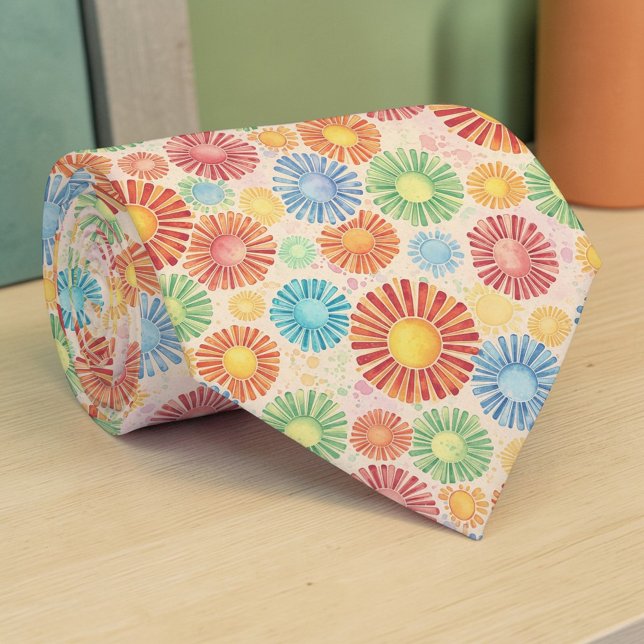 Psychedelisk Färgrik Skräddarsydd Nackdelssmycke Slips (Skapare uppladdad)