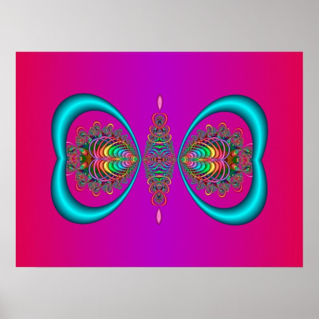 Psychedelisk Fjäril Poster (Framsidan)