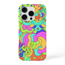 Psychedelisk Förvrängda Ansikten Telefonfodral