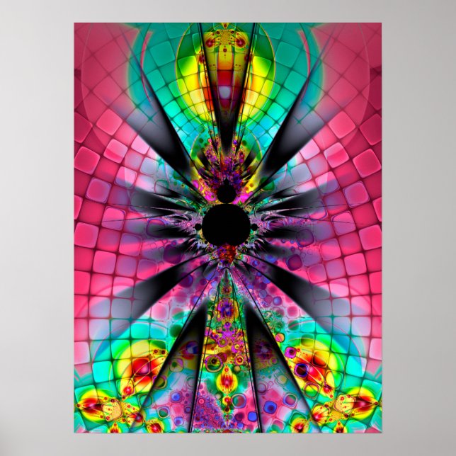 Psychedelisk fraktal konst poster (Framsidan)