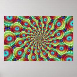 Psychedelisk fraktal konst poster