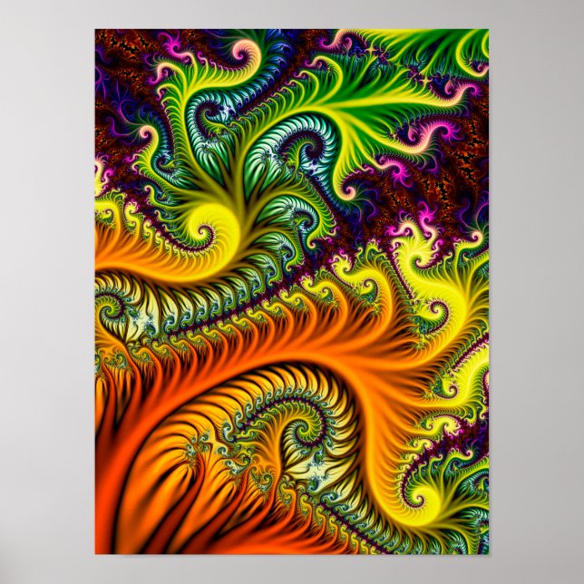 Psychedelisk fraktal konst poster (Framsidan)
