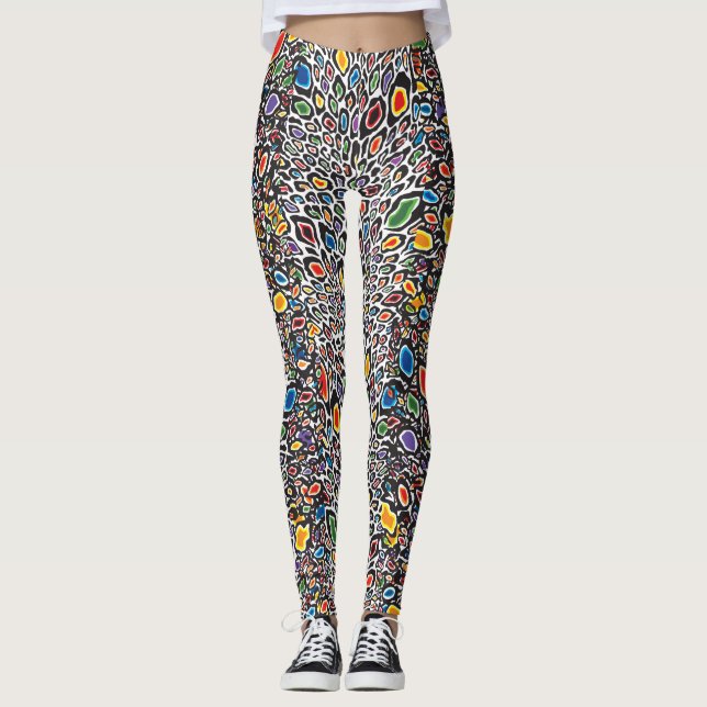 Psychedelisk Gepard Leggings (Framsida)