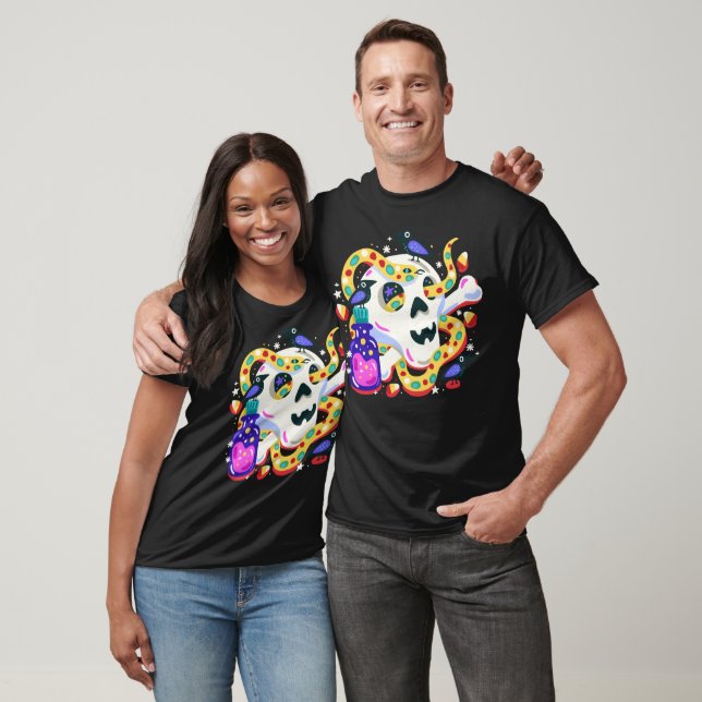 Psychedelisk Ghost Snake Potion Halloween T Shirt (Unisex)