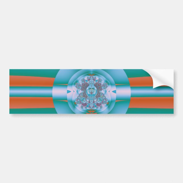 Psychedelisk Grön Bildekal (Framsidan)