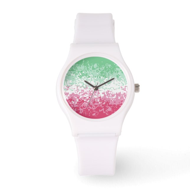 Psychedelisk Groovy Abstrakt Abrosexuell Prideflag Armbandsur (Framsida)