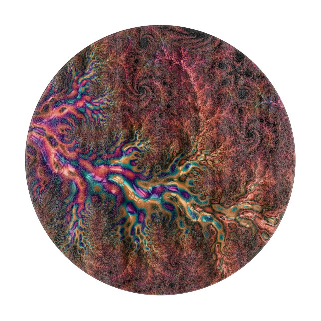Psychedelisk Groovy Trippig Funky Färgrik Fraktal (Framsidan)