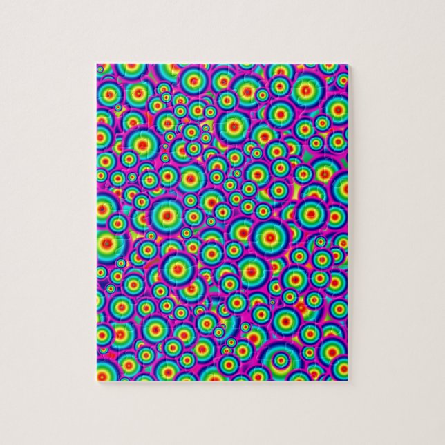 Psychedelisk Hippie 60-tals Print Pussel (Vertikal)
