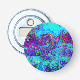 Psychedelisk Impressionistisk Blå Trädgårdslandska Flasköppnare