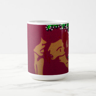Psychedelisk jul kärlek kaffemugg