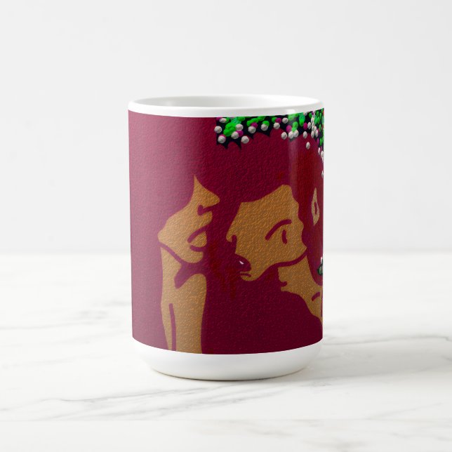 Psychedelisk jul kärlek kaffemugg (Center)