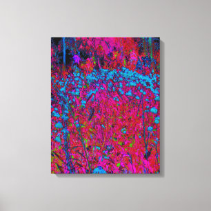 Psychedelisk lila lilje blom magenta trädgård canvastryck