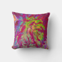 Psychedelisk Magenta och Gul Dahliablomma