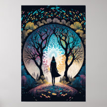 Psychedelisk Mandala Skogsaffisch | Trippig 3