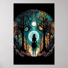 Psychedelisk Mandala Skogsaffisch | Trippig 5 Poster