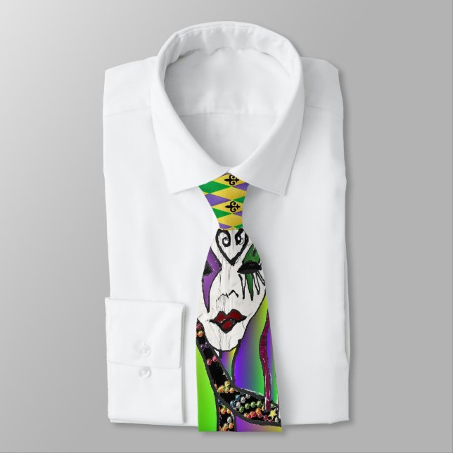 Psychedelisk Mardi Gras-mask Art Print Slips (Bunden)