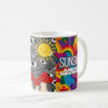 Psychedelisk mugg - Färgrik Trippig KaffeKopp