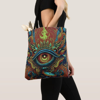 Psychedelisk Mystisk Alltseende Öga Fantasi-handvä Tygkasse