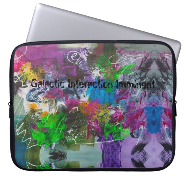 Psychedelisk nebulosa abstrakt laptop fodral (Framsidan)