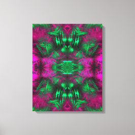 Psychedelisk Neon Energisk Fraktal Konst Canvastryck