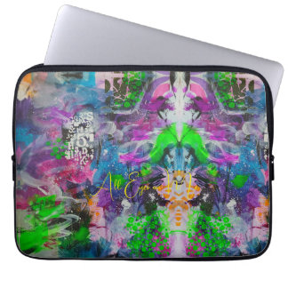 Psychedelisk Neon Kalejdoskop Laptop Fodral