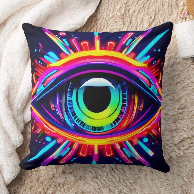 Psychedelisk öga universum konst kudde (Filt)