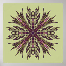 Psychedelisk Ögonväxt - Surreal Botanisk Mandala