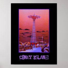 Psychedelisk Parachute Jump-affisch Poster