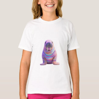 Psychedelisk Pastell Tie Dye Valross Barn T Shirt