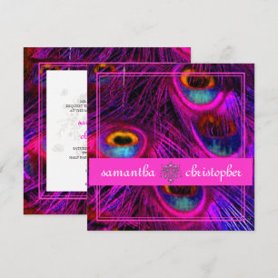 PSYCHEDELISK PEACOCK/JUSTABEL SHOCK ROSA BANNER INBJUDNINGAR