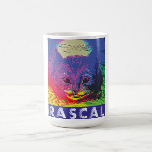 Psychedelisk Pop Art Cheshire Cat Busunge Alice I Kaffemugg