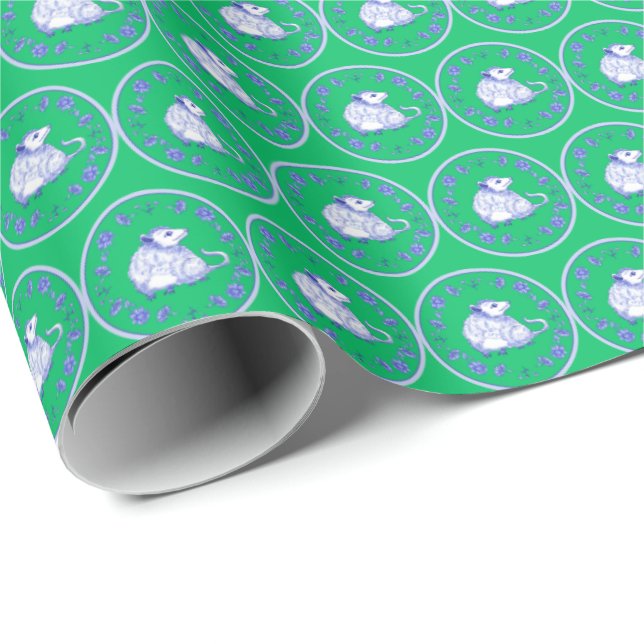 Psychedelisk pungråtta  presentpapper (Rullad Hörn)