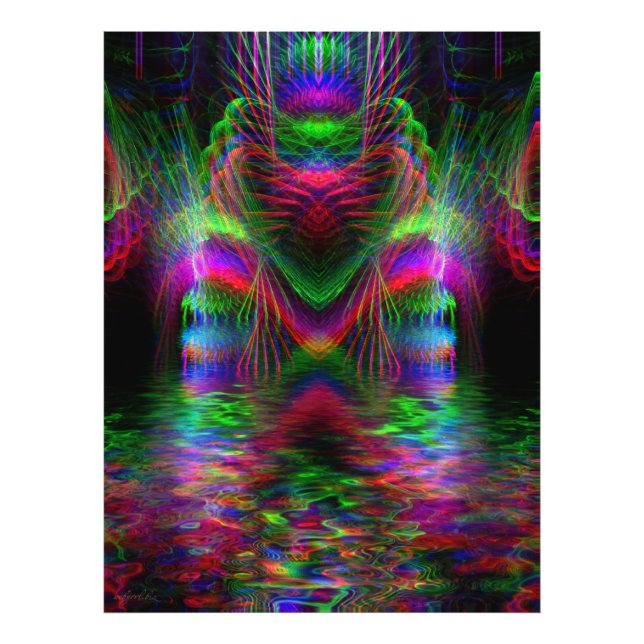 Psychedelisk regnbåge kärlek hjärtan foto (Framsidan)