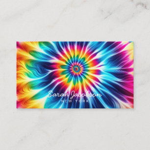 Psychedelisk regnbåge Retro TIe-Dye Visitkort