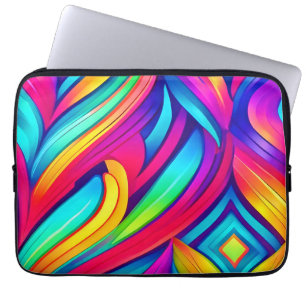 Psychedelisk Regnbågs-Virvel Laptop Fodral