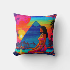 Psychedelisk Rosa Pyramid Prinsessa Kudde