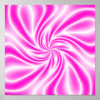 Psychedelisk Rosa Virvel Poster
