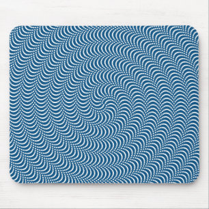 Psychedelisk spiral i blått musmatta