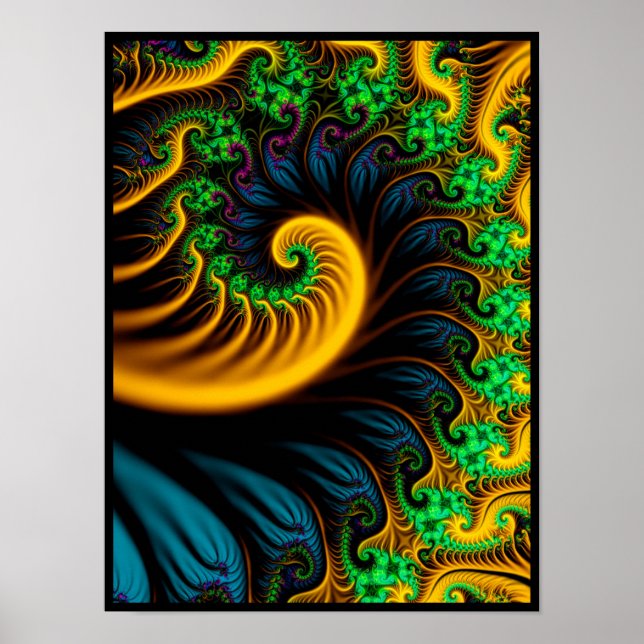 Psychedelisk Spiral Poster (Framsidan)