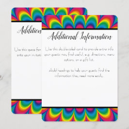 Psychedelisk Tie Dye Kompletterande informationsko Inbjudningar