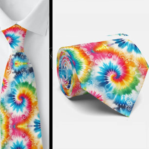 Psychedelisk Tie-Dye-mönster Slips